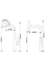ÇOK MODLU SİYAH MUTFAK EVYE BATARYASI SPİRALLİ ÇEK BIRAK BAŞLIK YAĞMURLAMA