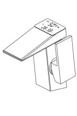 Dijital Sıcaklık Göstergeli Krom Lavabo Bataryası Musluğu Çiftgirişli Krom Armatür Sayaç Ekran Yeni