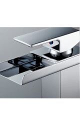 Krom Lavabo Bataryası Yeni Havza Model Yüksek Kalite Lüks Lavabo Musluğu Çift Girişli Armatür