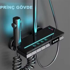 ANTRESİT DIJITAL EKRAN  PİYANO FONKSİYONEL AKILLI DUŞ SİSTEM BANYO BATARYA ROBOT YAĞMURLAM AMBİYANS