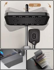 ANTRESİT DIJITAL EKRAN  PİYANO FONKSİYONEL AKILLI DUŞ SİSTEM BANYO BATARYA ROBOT YAĞMURLAM AMBİYANS