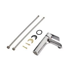 KROM LAVABO BATARYASI GÜMÜŞ PASLANMAZ PRİNÇ YÜKSEK GÖVDE GARANTİLİ BANYO MUSLUK AÇ KAPA ERGONOMİK