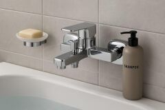 KARE KROM BANYO BATARYASI AĞIR PRİNÇ GÖVDE YÜKSEK KALİTE MUSLUK GÖŞELİ ŞIK MODERN TASARIM